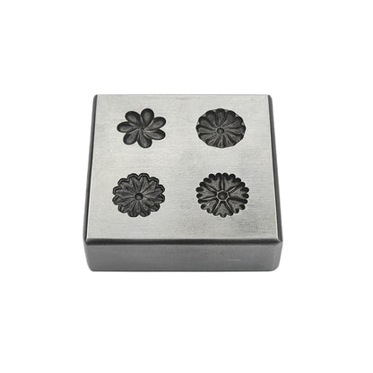 4 Designs Assorted Shapes Impression Die Shot Plate | Silversmith Tools