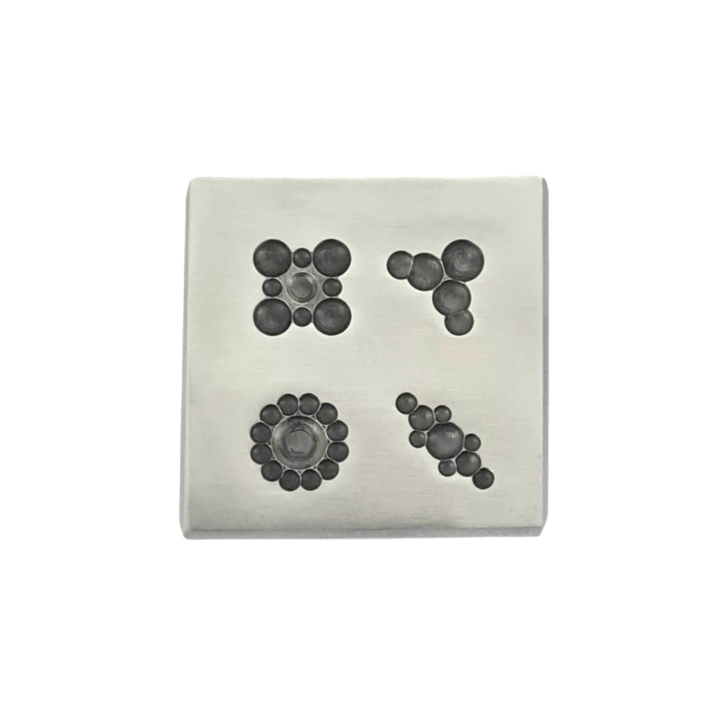 4 Impression Assorted Design Shot Plate - Silversmith Tools - Jewelry Making Die