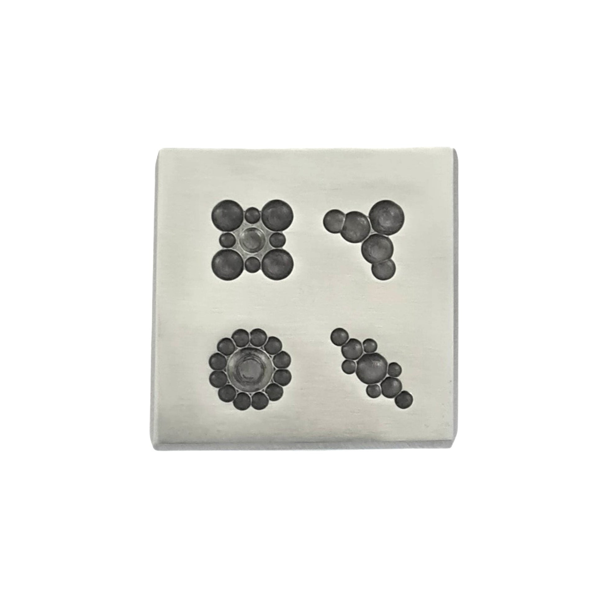 4 Impression Assorted Design Shot Plate - Silversmith Tools - Jewelry Making Die
