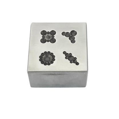 4 Impression Assorted Design Shot Plate - Silversmith Tools - Jewelry Making Die