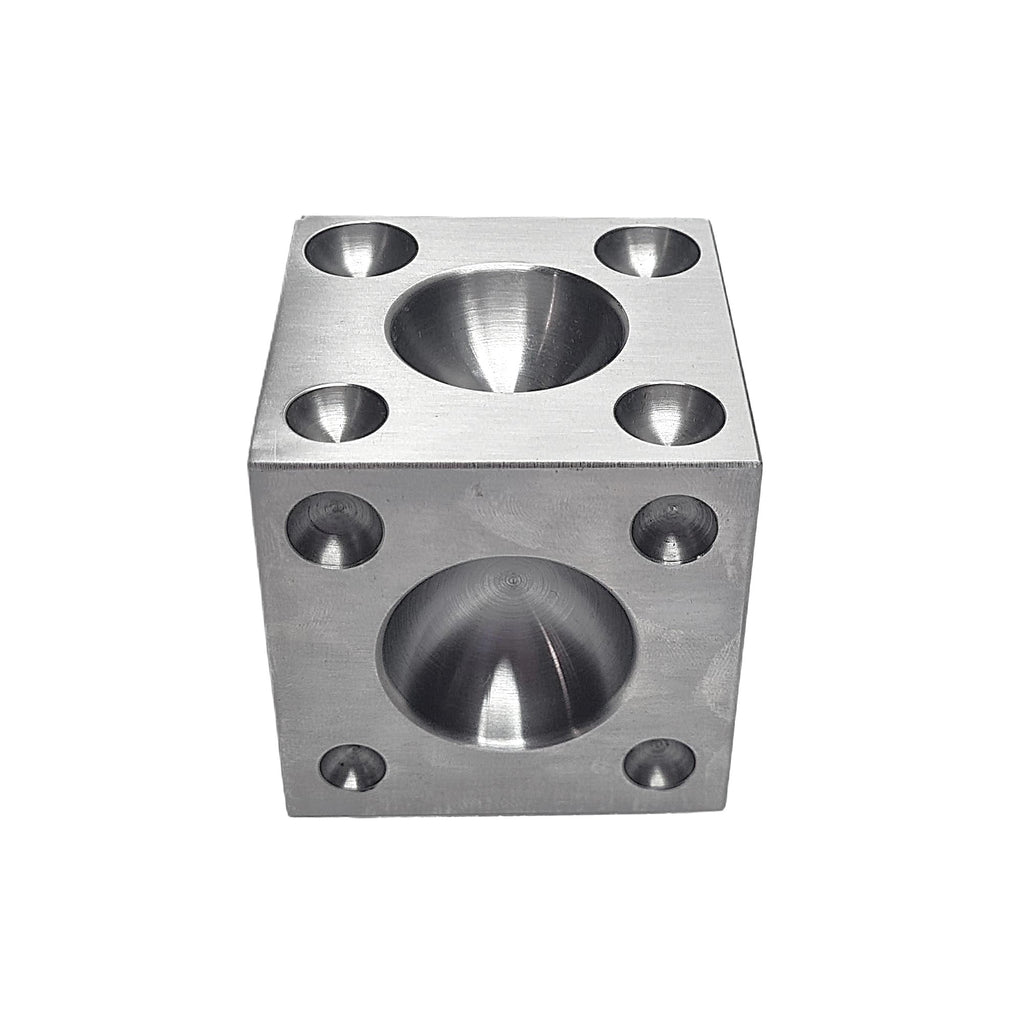 Steel Doming Block 2.5" x 2.5" x 2.5" Dapping -Jewelry Making Metal Forming Tool