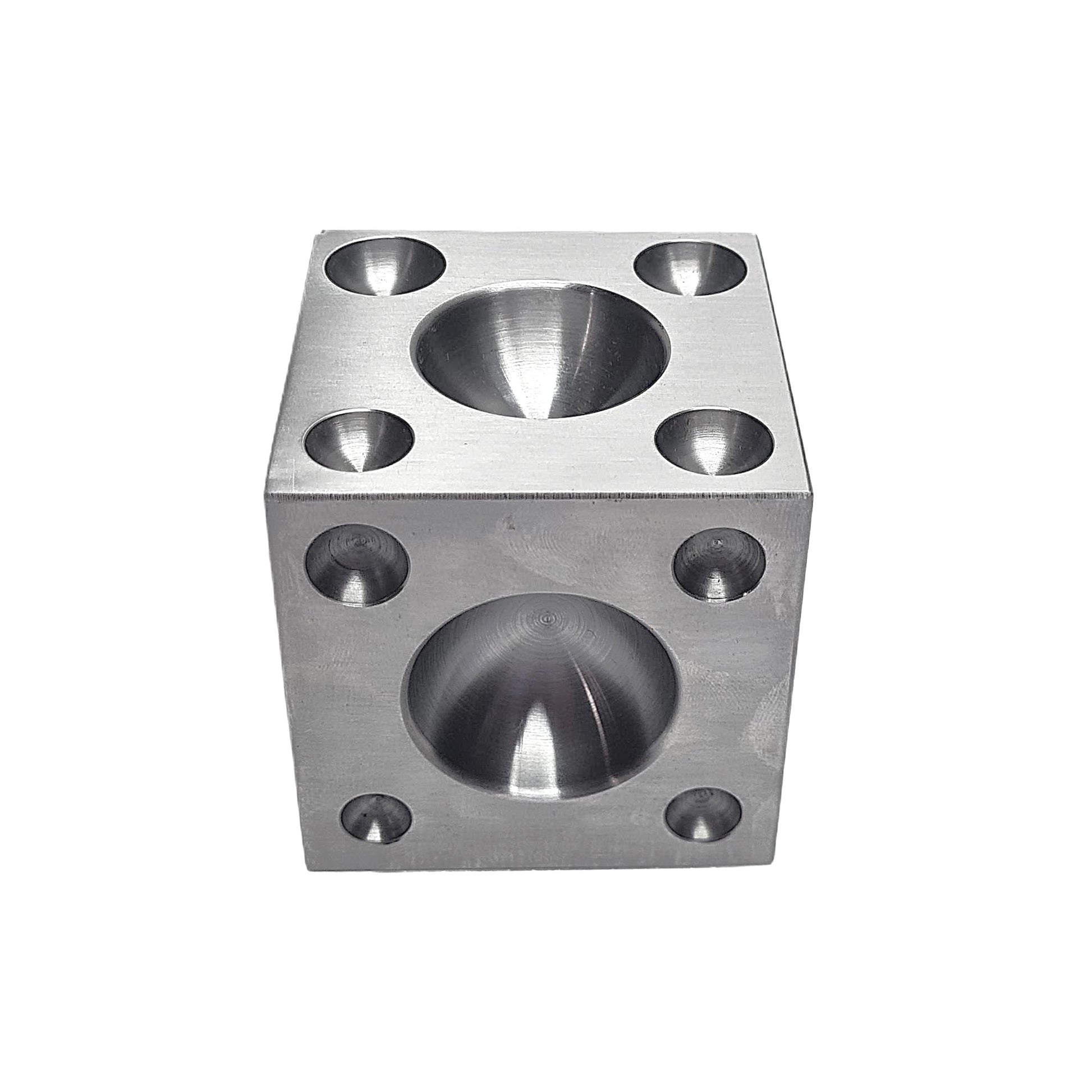 Steel Doming Block 2.5" x 2.5" x 2.5" Dapping -Jewelry Making Metal Forming Tool
