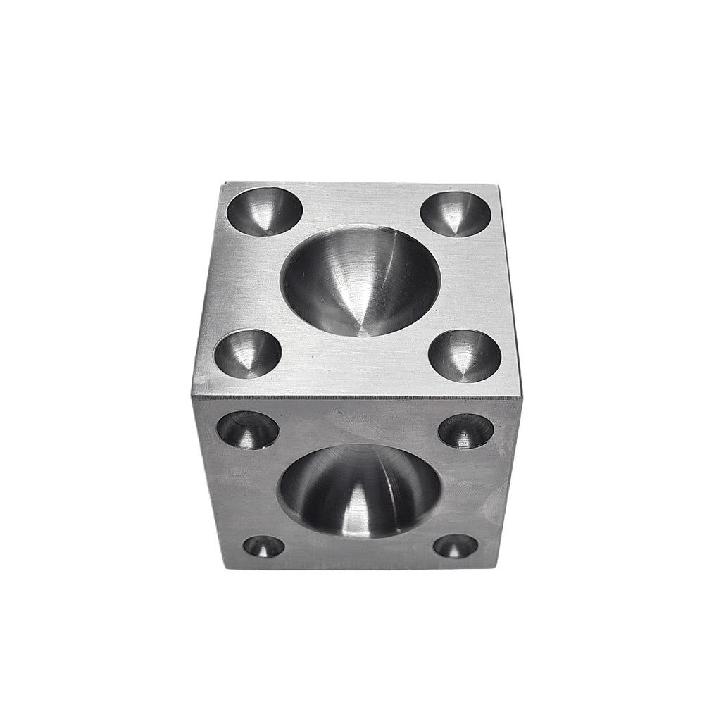 Steel Doming Block 2.5" x 2.5" x 2.5" Dapping -Jewelry Making Metal Forming Tool