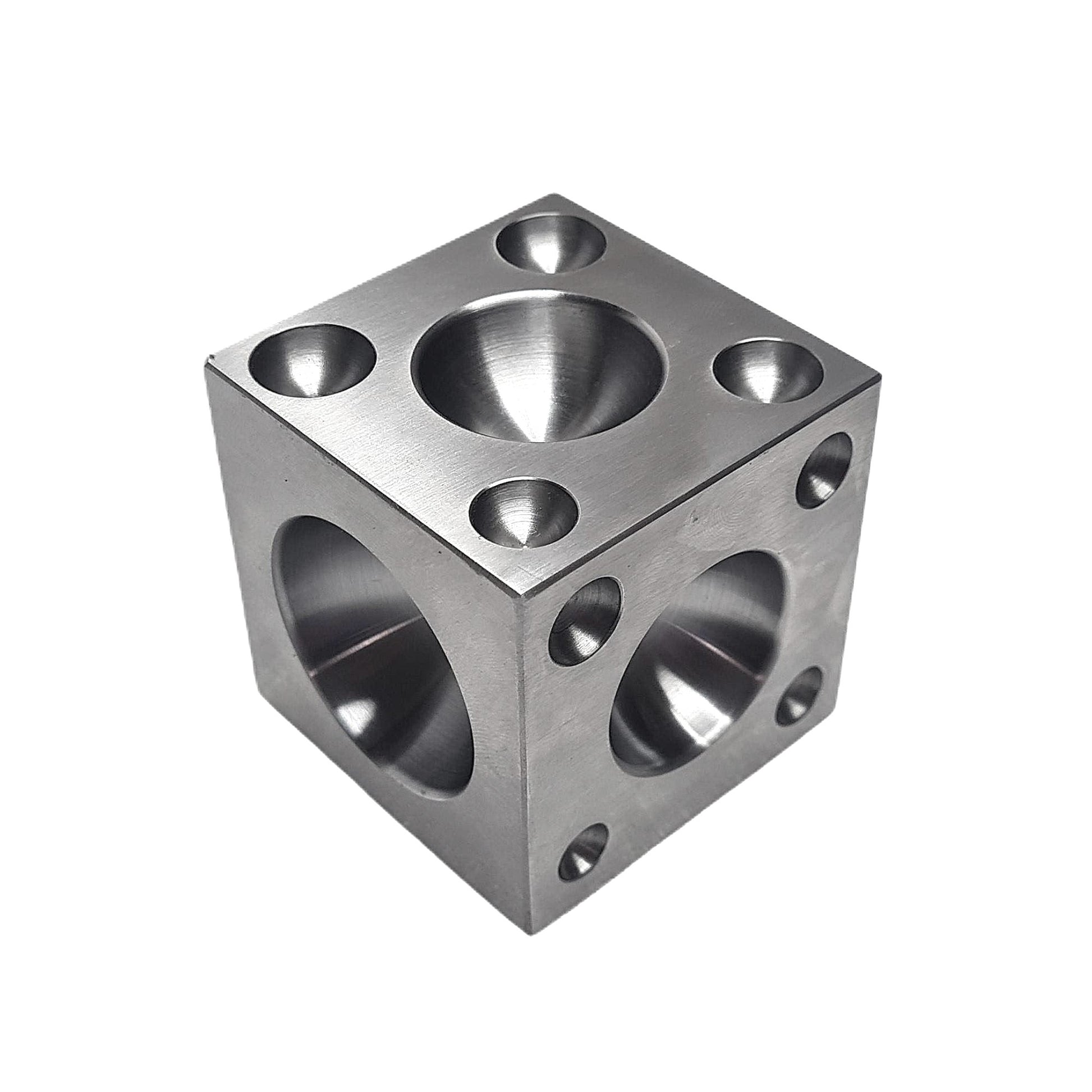 Steel Doming Block 2.5" x 2.5" x 2.5" Dapping -Jewelry Making Metal Forming Tool
