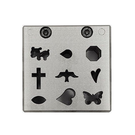 Disc Cutter Unique Multi Shape with 9 Punches - Puppy, Cross, Bird, Butterfly