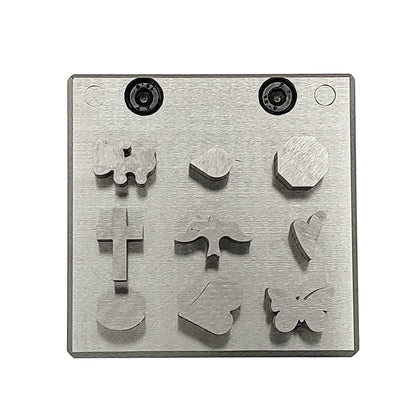 Disc Cutter Unique Multi Shape with 9 Punches - Puppy, Cross, Bird, Butterfly