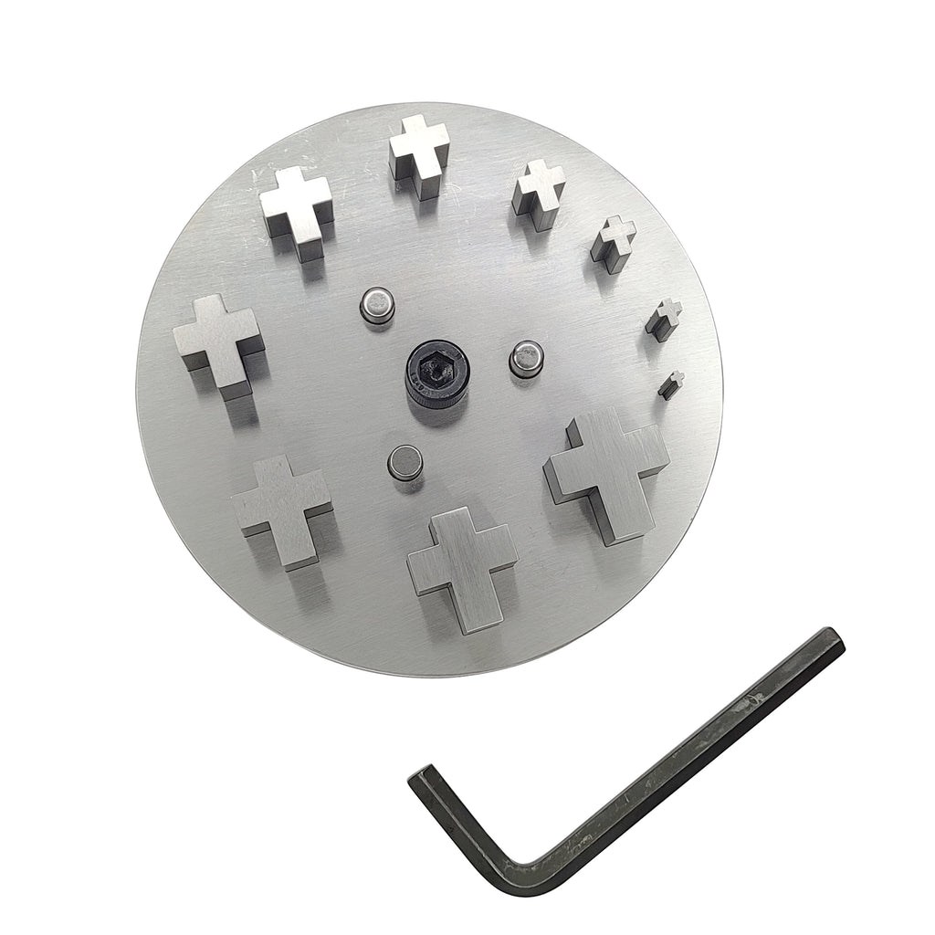 Disc Cutter  Cross Shape with 10 Punches Size 1/8"- 1 1/4"
