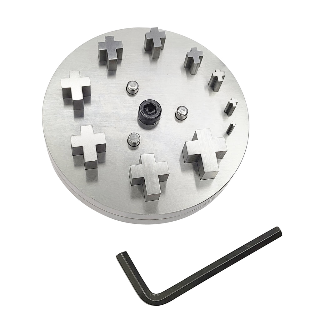 Disc Cutter  Cross Shape with 10 Punches Size 1/8"- 1 1/4"