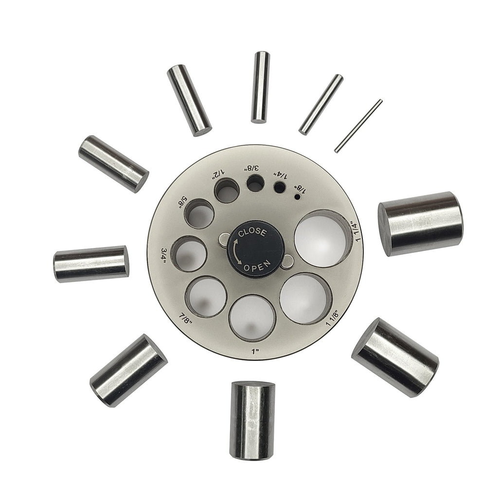 Disc Cutter Round Shape with 10 Punches Size 1/8"-1 1/4" Diameter