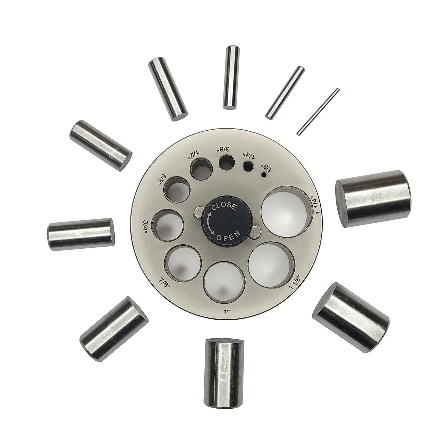 Disc Cutter Round Shape with 10 Punches Size 1/8"-1 1/4" Diameter