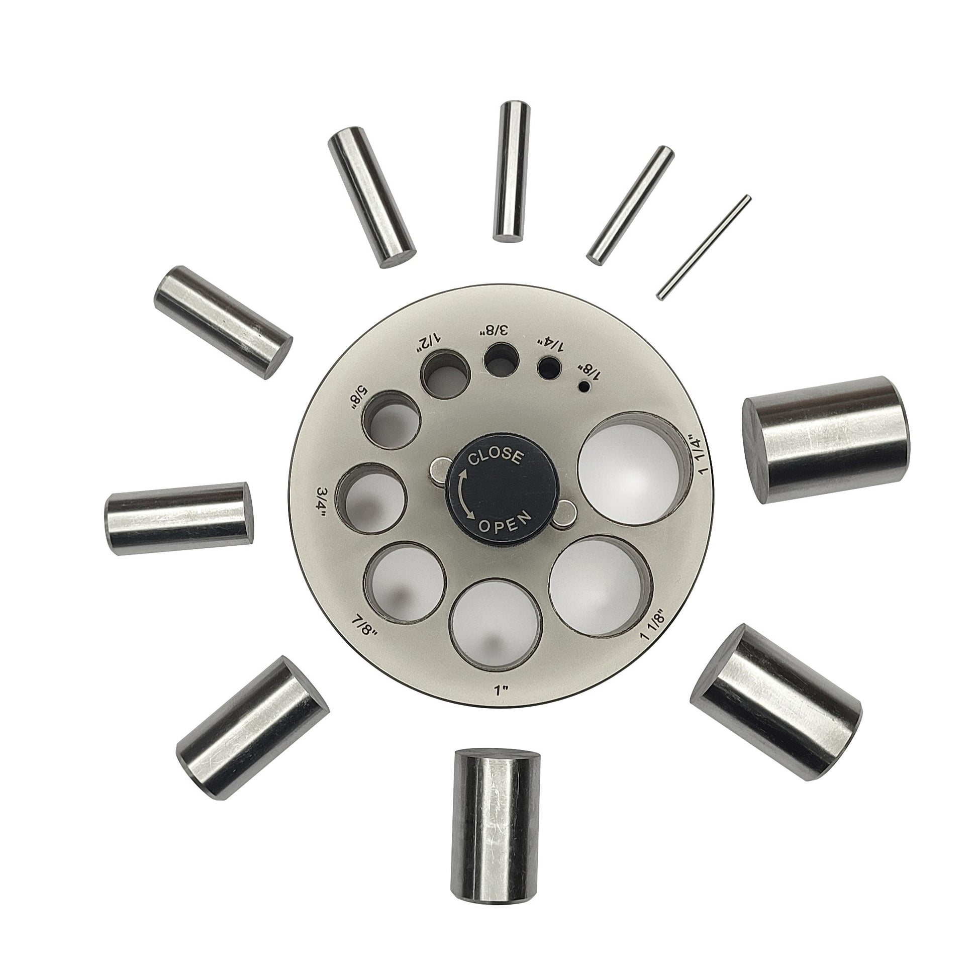 Disc Cutter Round Shape with 10 Punches Size 1/8"-1 1/4" Diameter