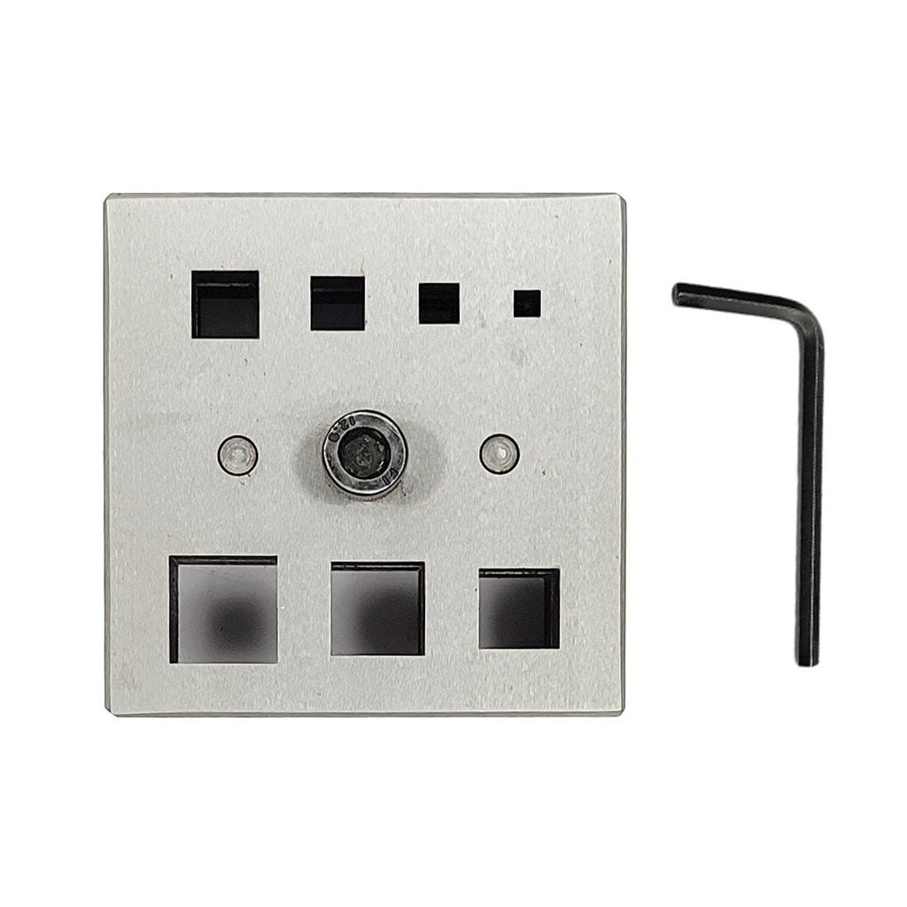 Square Shape Disc Cutter with Set of 7 Punches Size 4mm-16mm