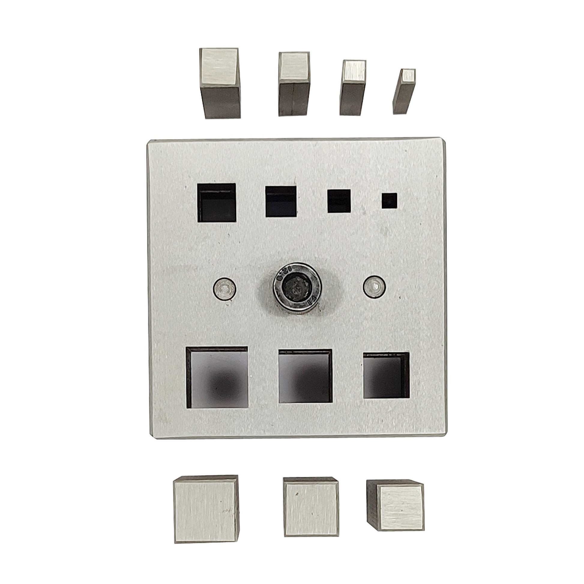 Square Shape Disc Cutter with Set of 7 Punches Size 4mm-16mm
