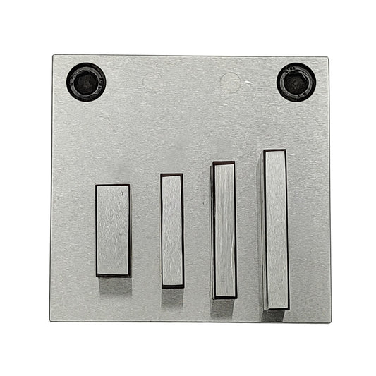 Disc Cutter Rectangular Strip Shape with Set of 4 Punches Size 1/8"-1 3/4"