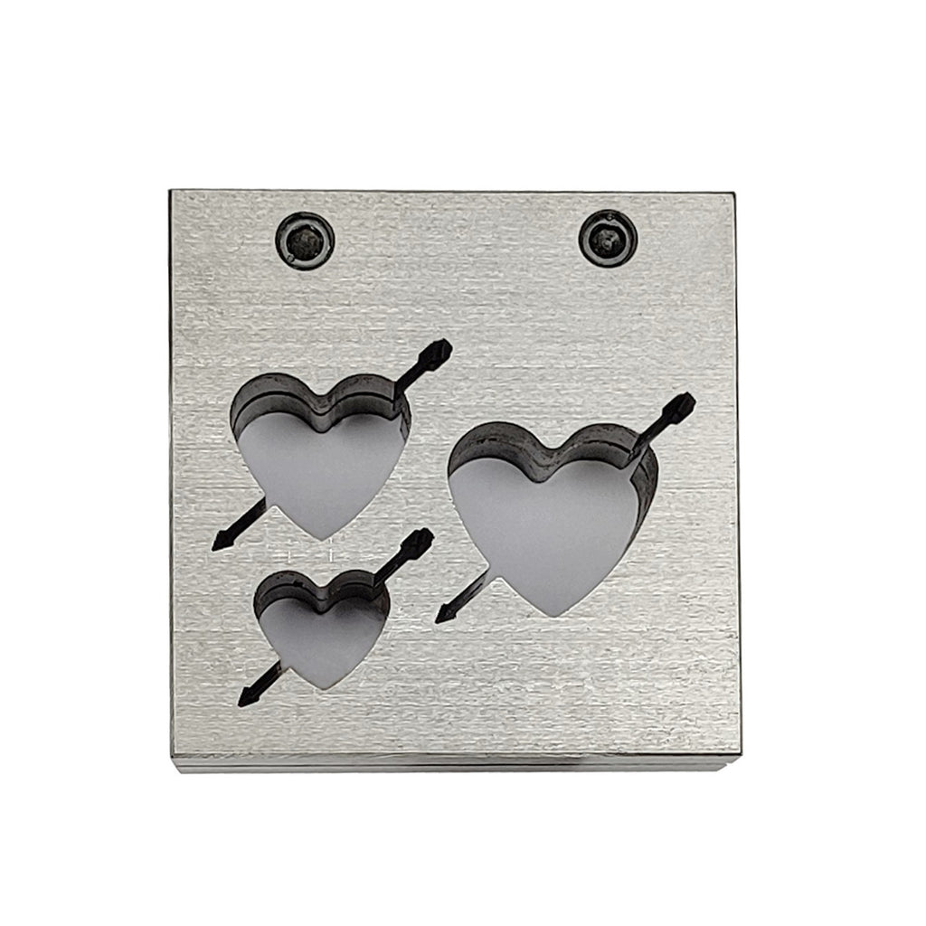 Cupid Heart Shape Disc Cutter with Set of 3 Punches Size 35mm-46mm