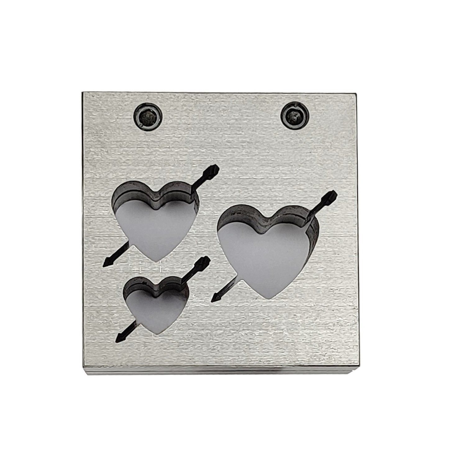 Cupid Heart Shape Disc Cutter with Set of 3 Punches Size 35mm-46mm