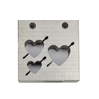 Cupid Heart Shape Disc Cutter with Set of 3 Punches Size 35mm-46mm