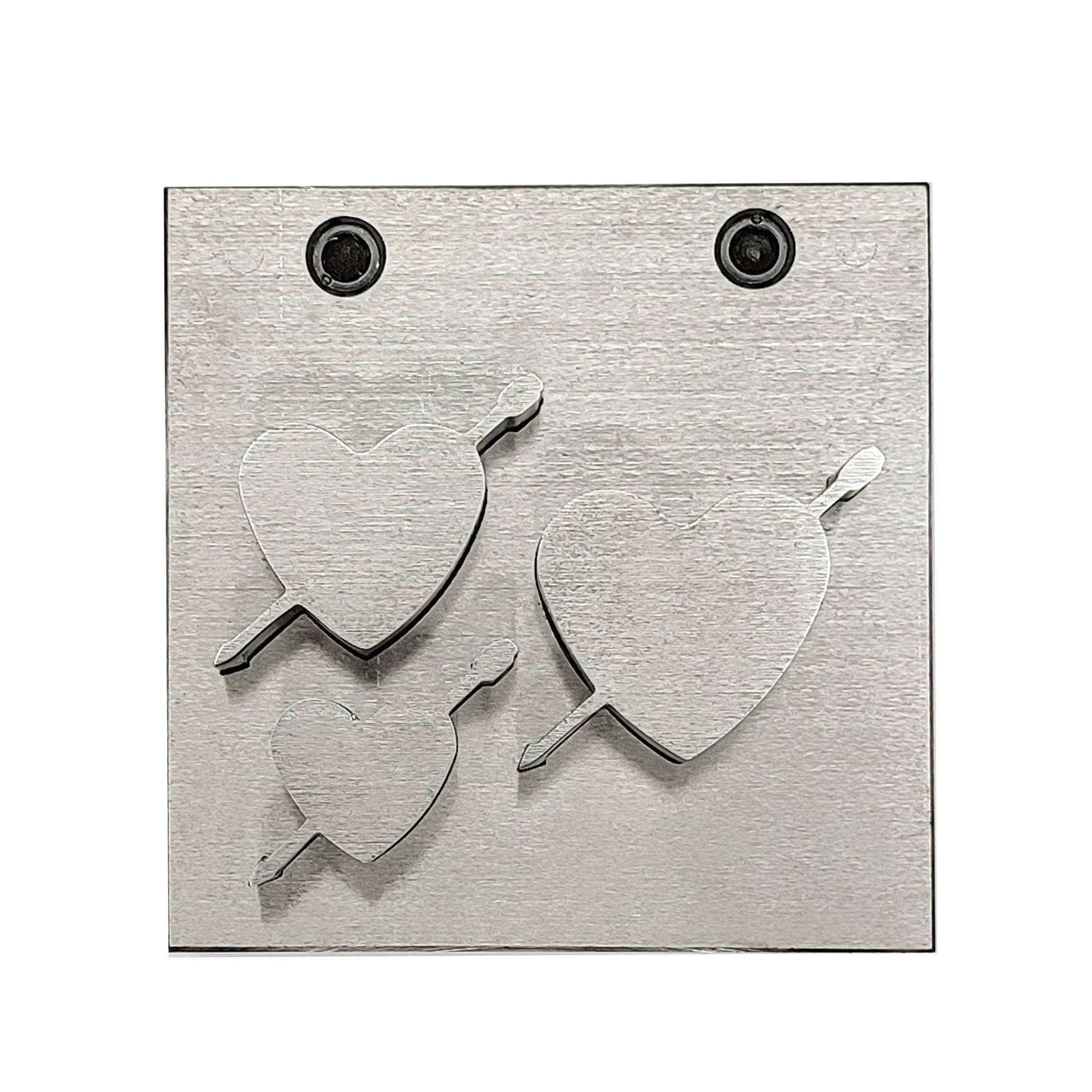 Cupid Heart Shape Disc Cutter with Set of 3 Punches Size 35mm-46mm