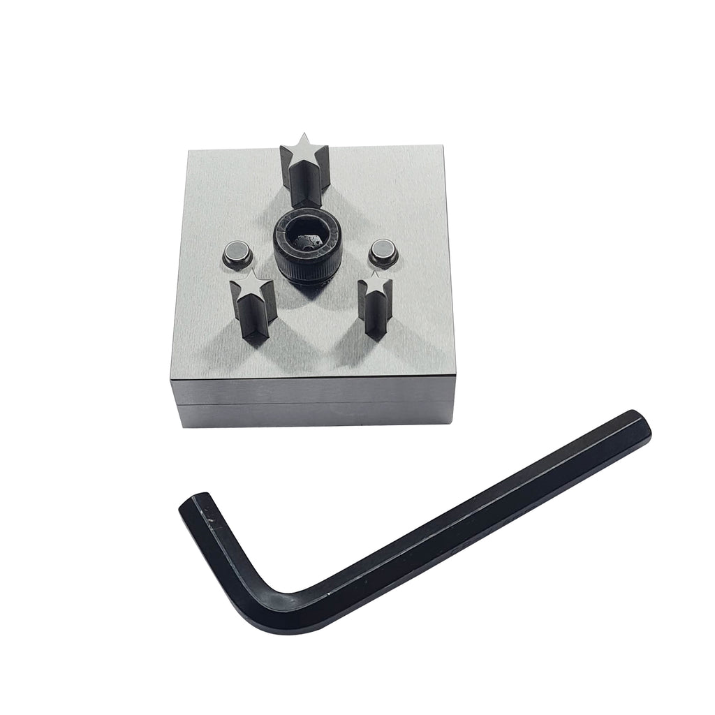 Star Shape Disc Cutter with Set of 3 Punches Size 5/16"-15/32"