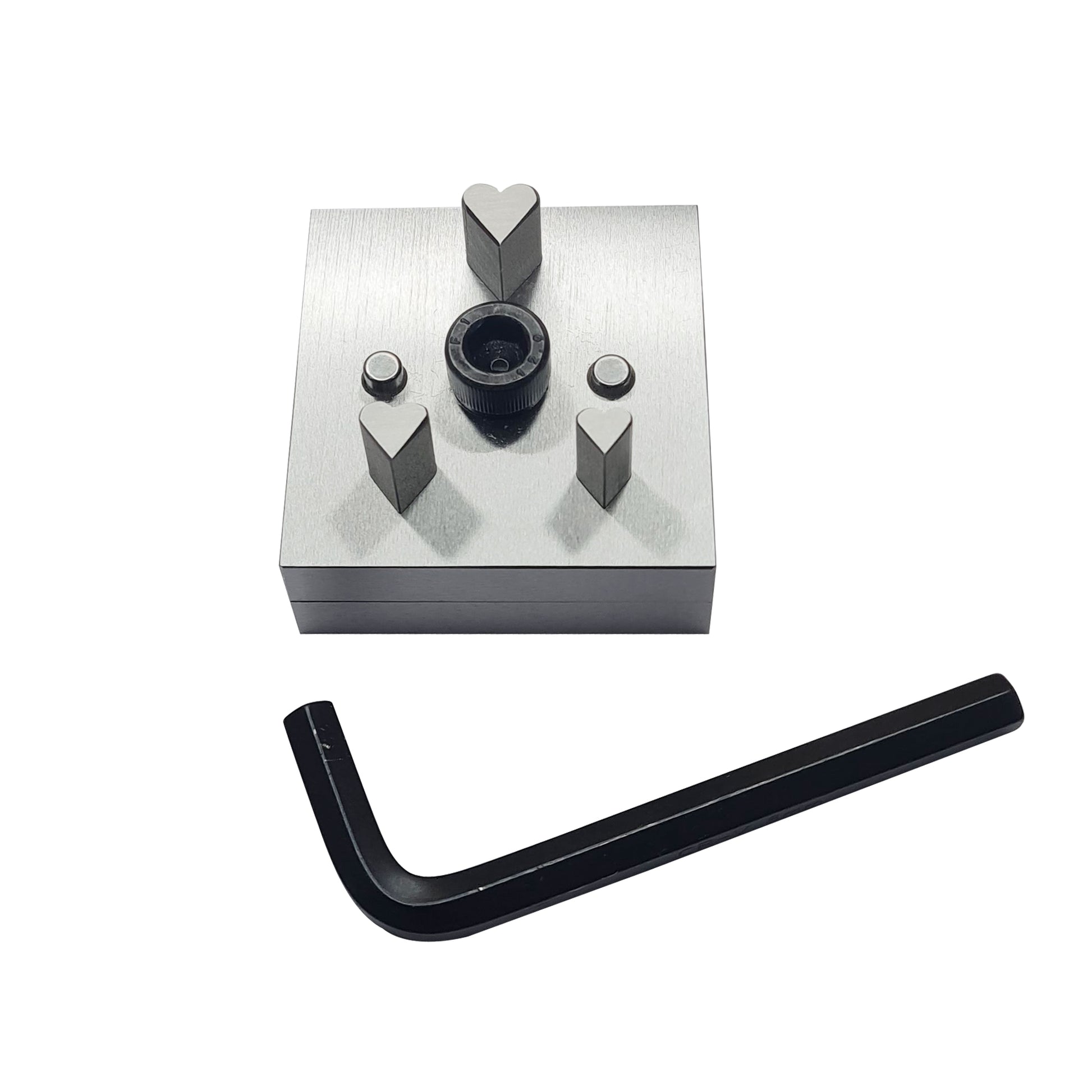 Heart Shape Disc Cutter with Set of 3 Punches Size 8mm-12mm