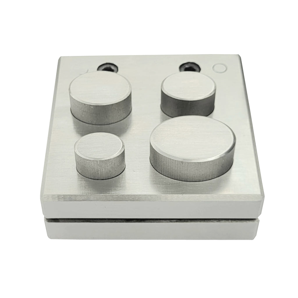 Oval Shape Disc Cutter with Set of 4 Punches- Size 13mm-30mm Jewelry Making Tool