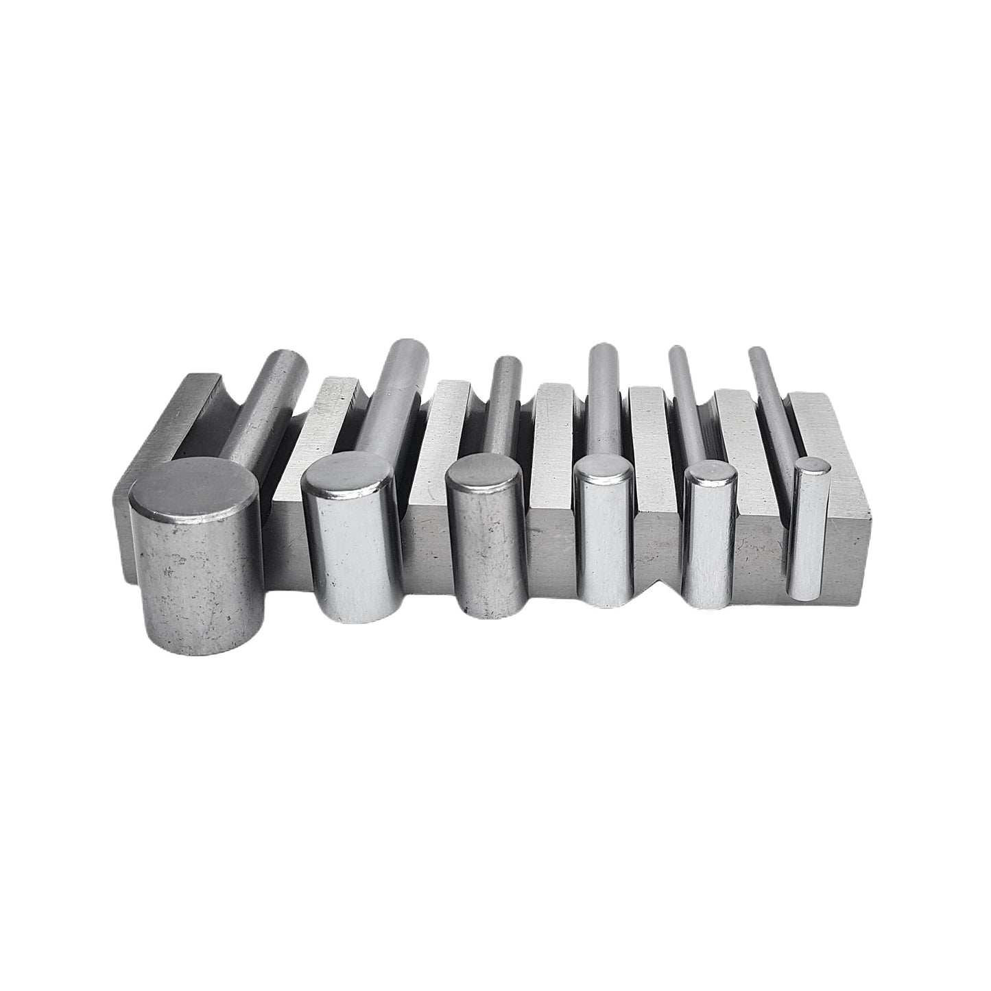 Metal Swage Block U-Channel Forming Dapping Metal Block with 6 Hammer Punches