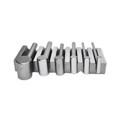 Metal Swage Block U-Channel Forming Dapping Metal Block with 6 Hammer Punches