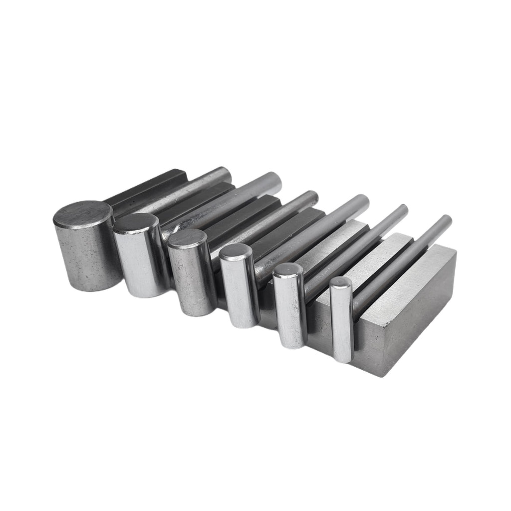 Metal Swage Block U-Channel Forming Dapping Metal Block with 6 Hammer Punches