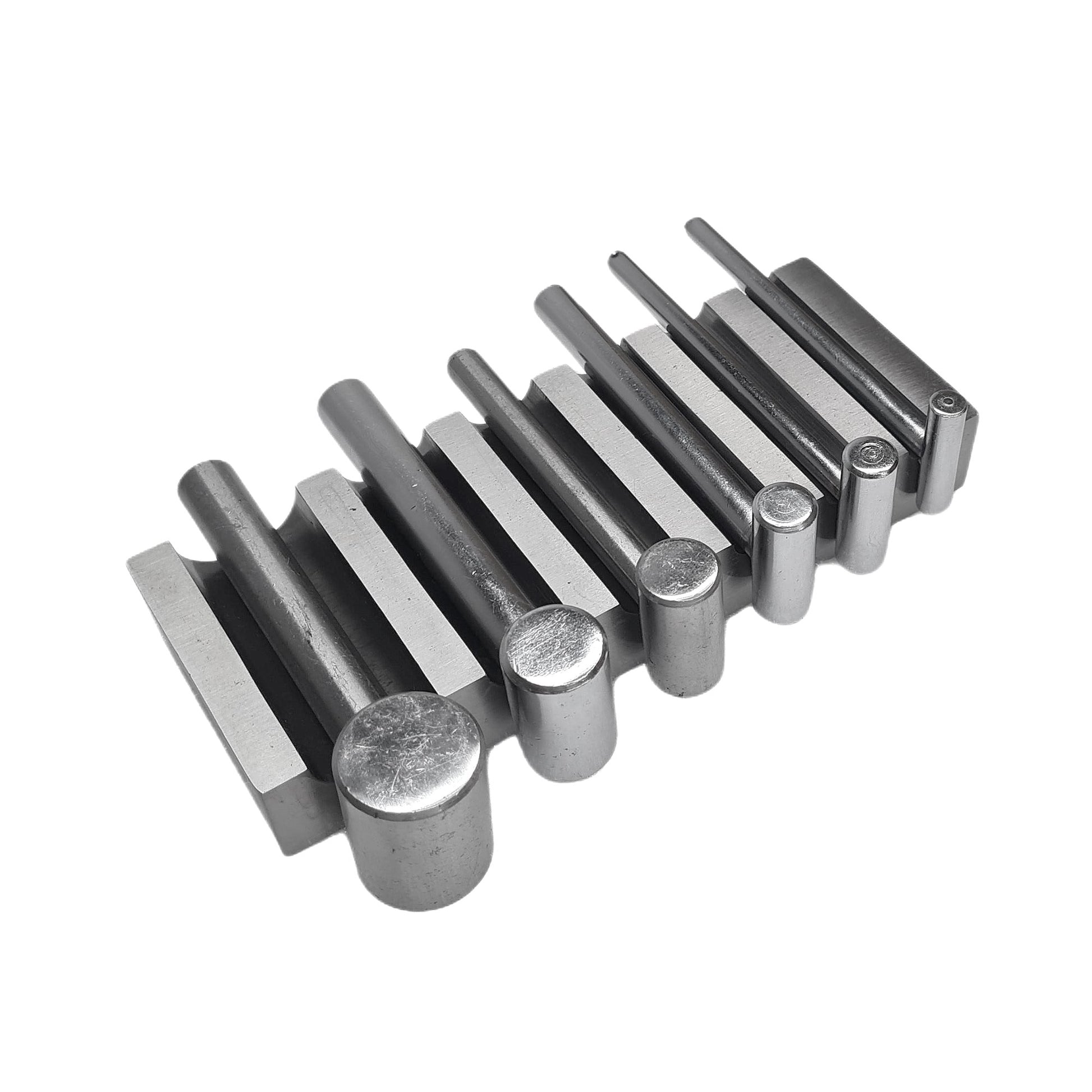 Metal Swage Block U-Channel Forming Dapping Metal Block with 6 Hammer Punches