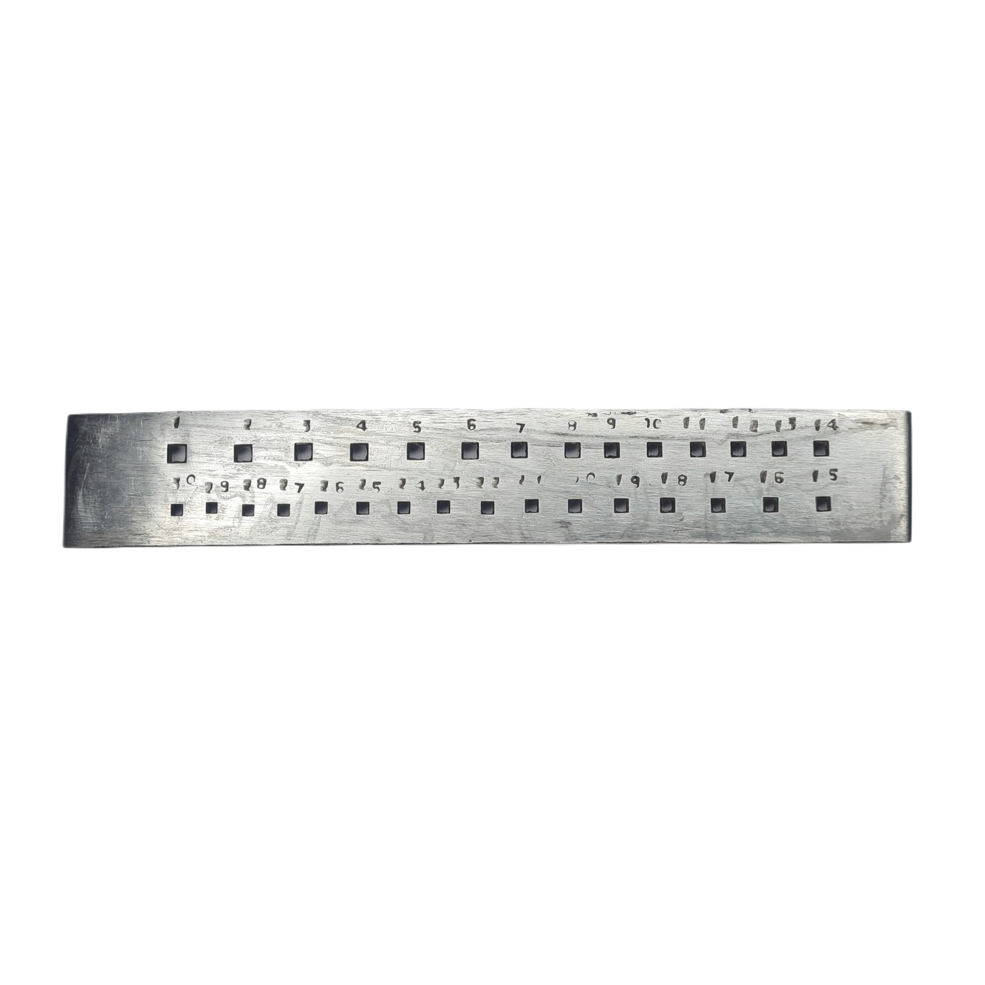 Draw Plate 30 Square Holes - Wire Drawplate Jewelry Craft Shaping Tool 6" Long