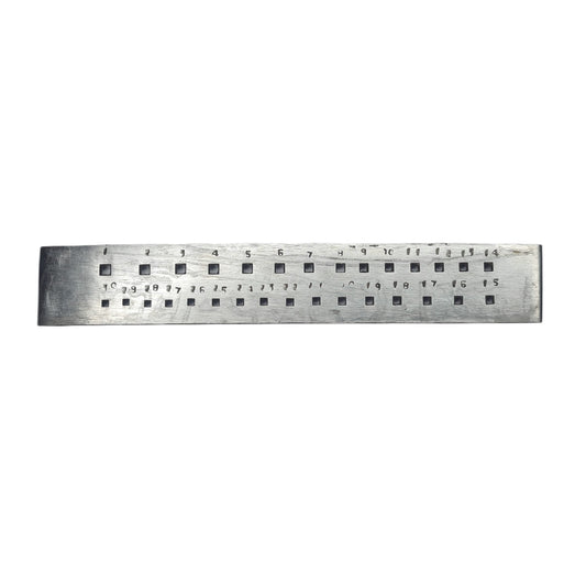 Draw Plate 30 Square Holes - Wire Drawplate Jewelry Craft Shaping Tool 6" Long
