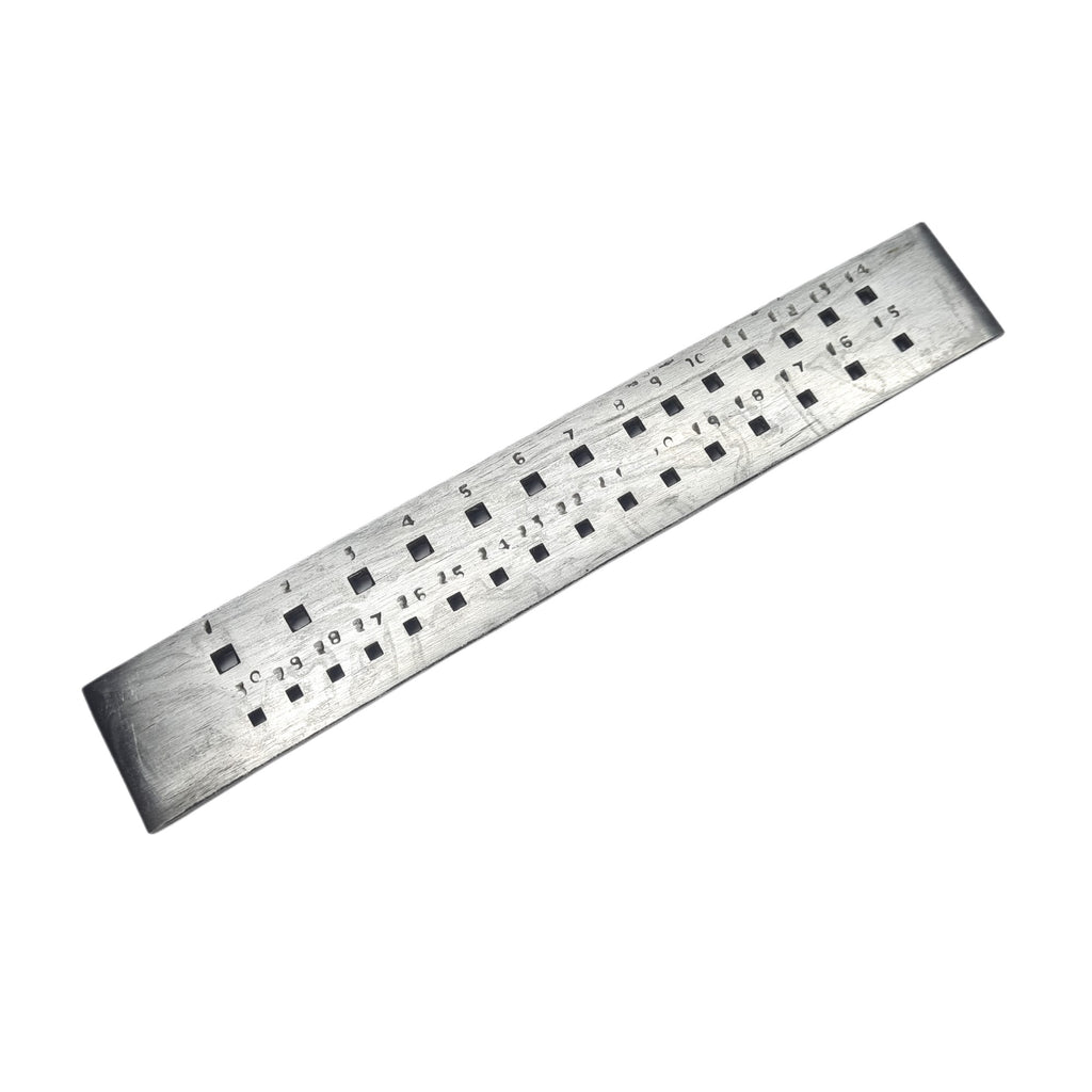 Draw Plate 30 Square Holes - Wire Drawplate Jewelry Craft Shaping Tool 6" Long
