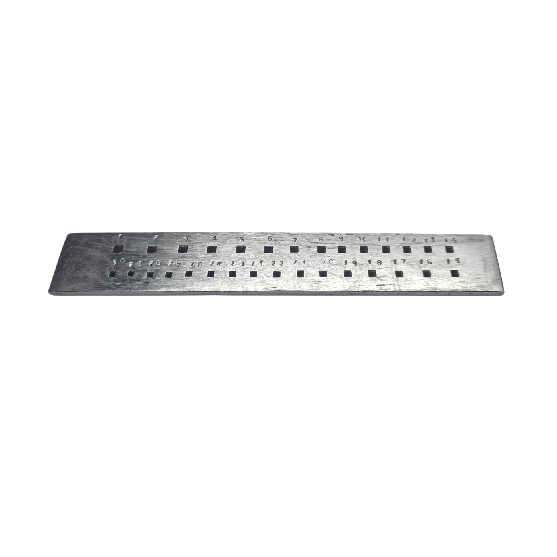 Draw Plate 30 Square Holes - Wire Drawplate Jewelry Craft Shaping Tool 6" Long