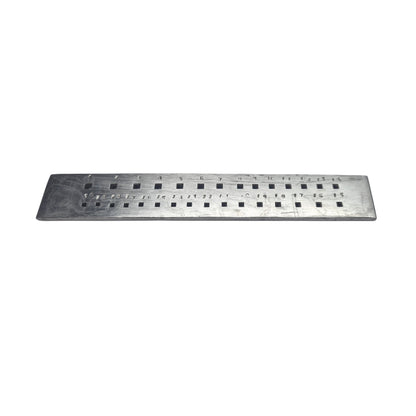 Draw Plate 30 Square Holes - Wire Drawplate Jewelry Craft Shaping Tool 6" Long
