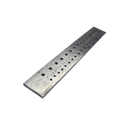Draw Plate 30 Square Holes - Wire Drawplate Jewelry Craft Shaping Tool 6" Long