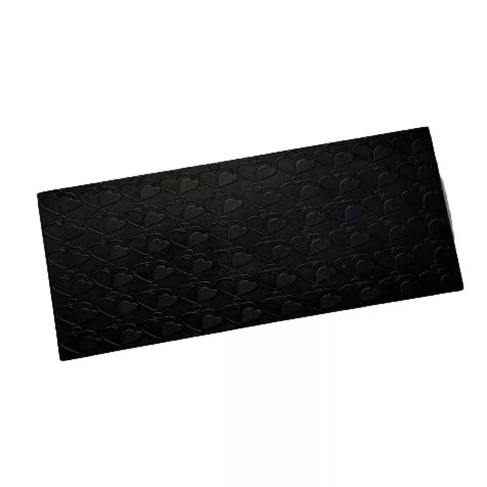 Design #10 Heart Pattern Texture Steel Plate for Press or Rolling Mill 6x2 Inch