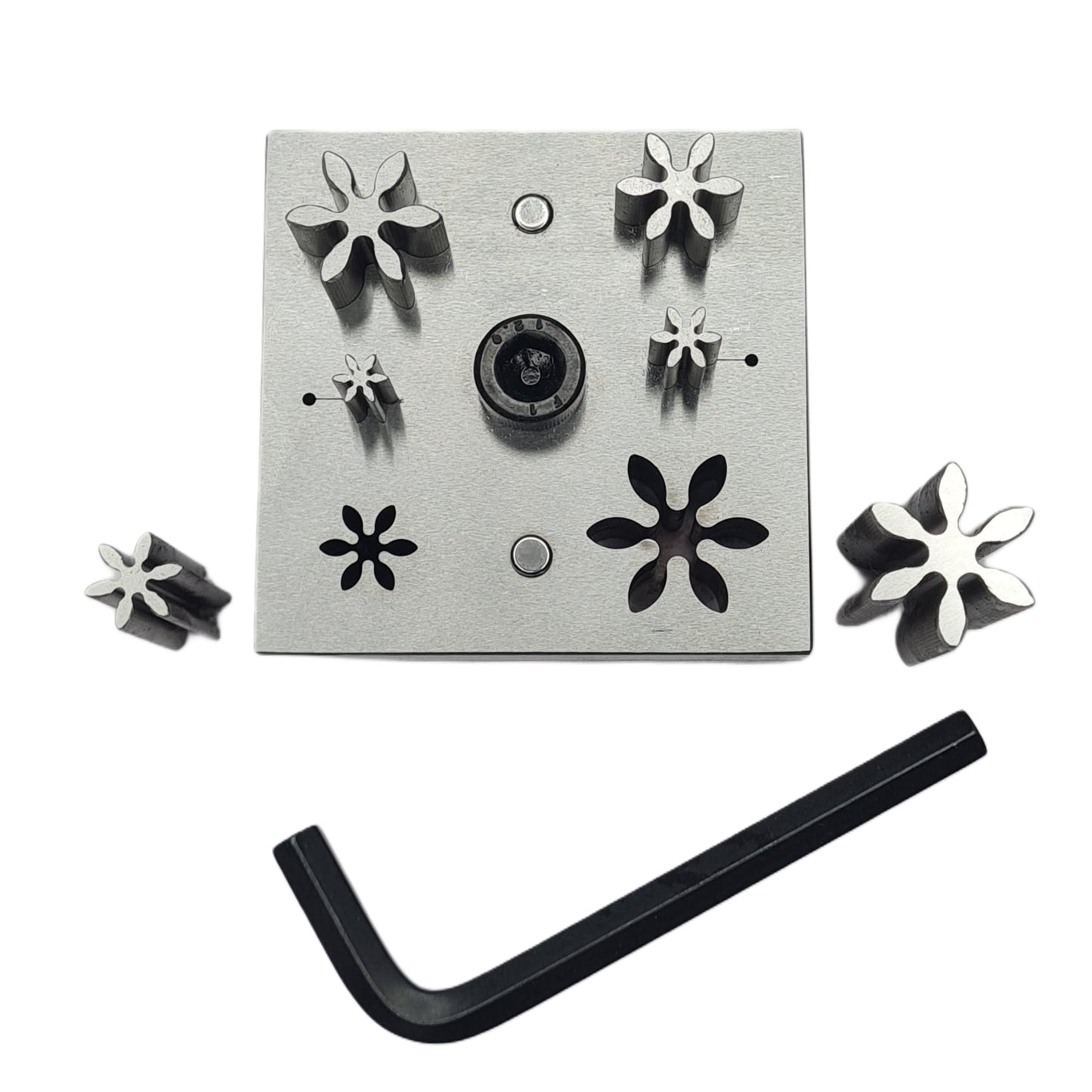 6 Petal Flower Shape Disc Cutter Set of 6 Punches-Size 8mm to 26mm-Jewelry Tool