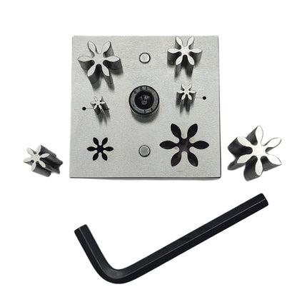 6 Petal Flower Shape Disc Cutter Set of 6 Punches-Size 8mm to 26mm-Jewelry Tool