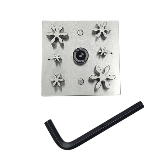 6 Petal Flower Shape Disc Cutter Set of 6 Punches-Size 8mm to 26mm-Jewelry Tool
