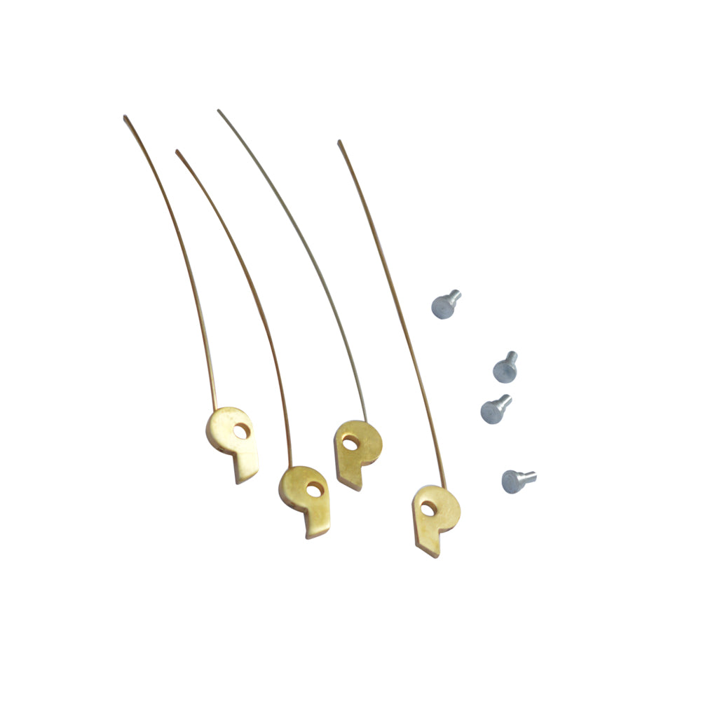 6 Pc Antique Clock Ratchet Clicks Wire Springs with Left and Right Rivets Parts