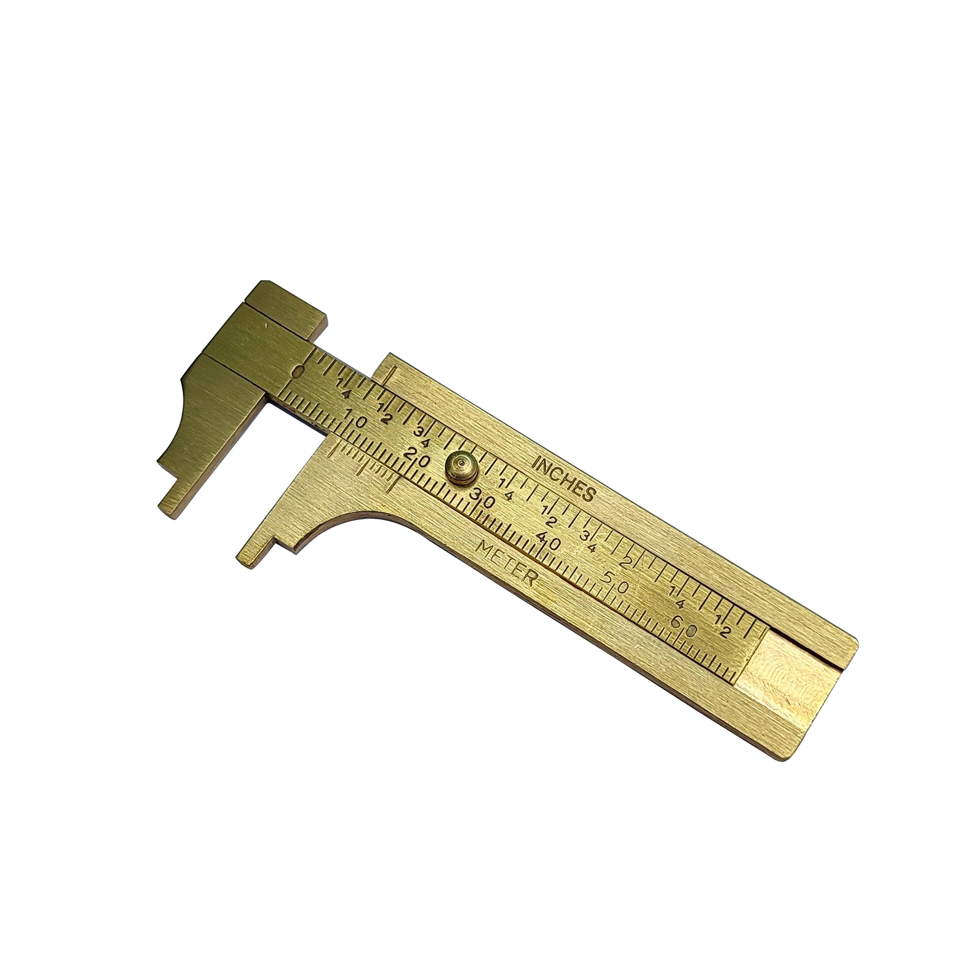 2.1/2" Solid Brass Vernier Gauge - Pocket Caliper Vernier-Inch & MM Jewelry Tool
