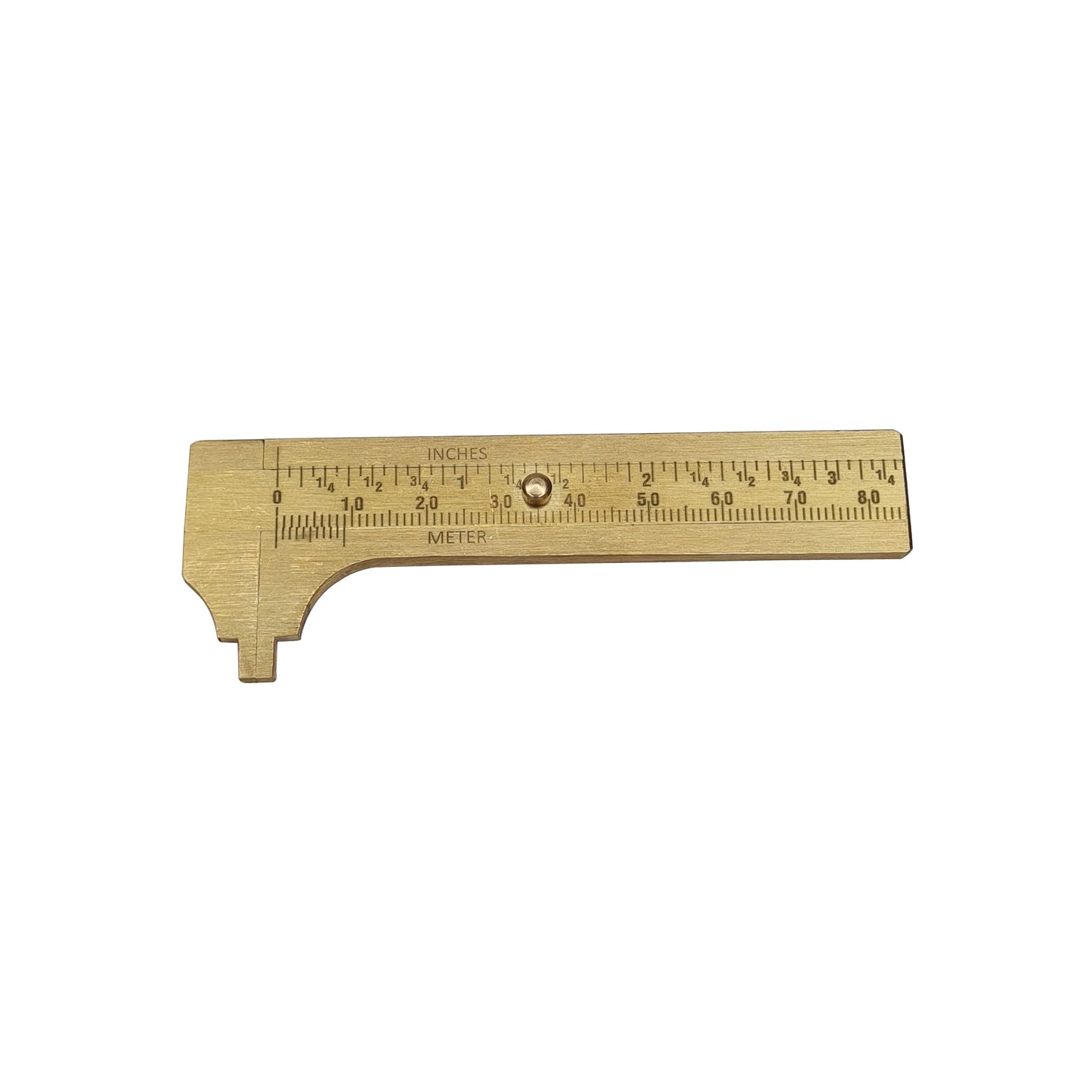 3" Solid Brass Vernier Gauge - Pocket Caliper Vernier - Inch & MM Jewelry Tool