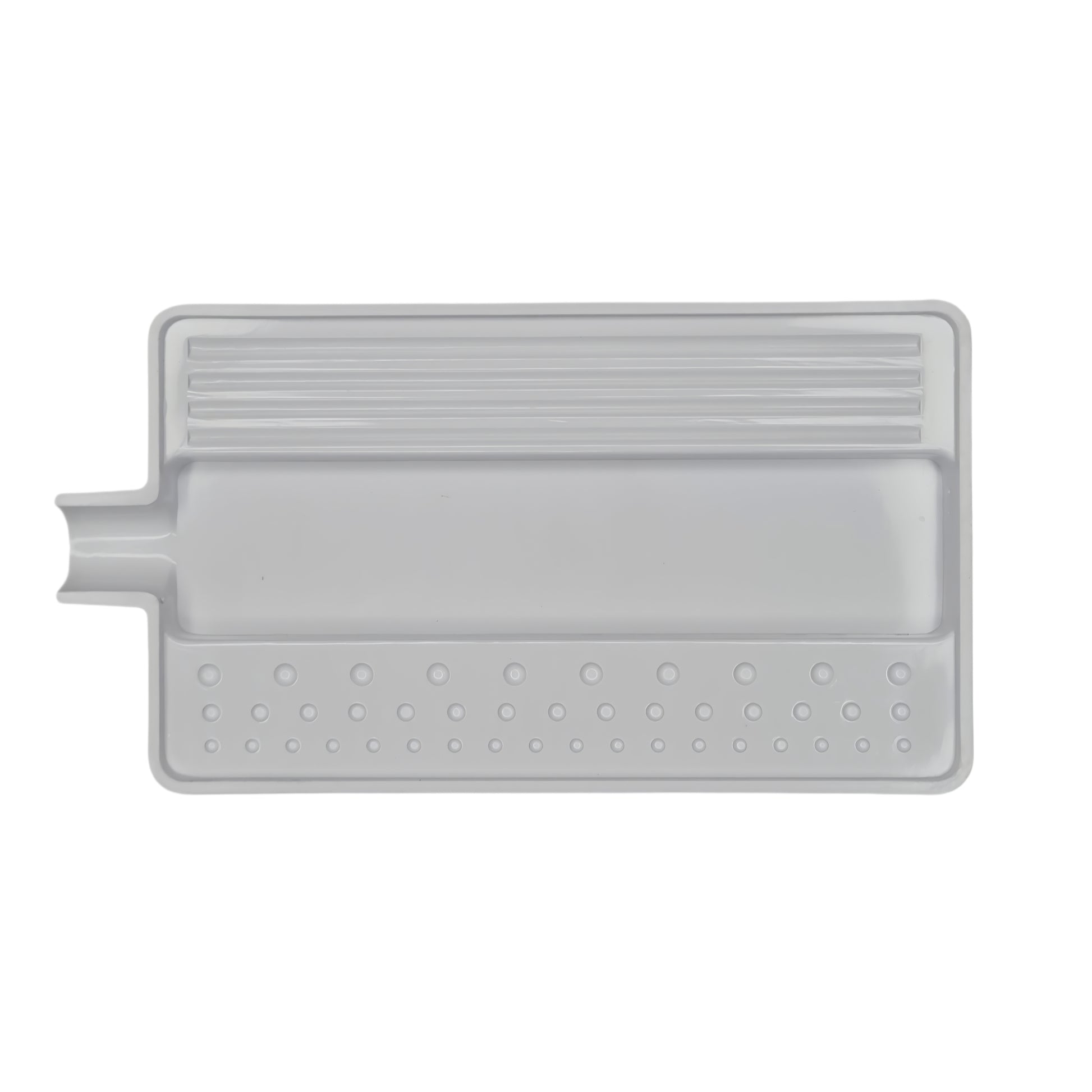 7" x 4" White Plastic Bead Sorting Tray - Jewelry Making Beading Tool
