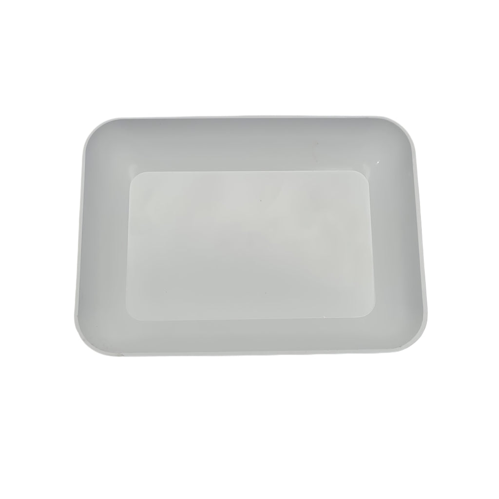 Hollow White Tray Jewelry Sorting Pearls Stones Beads and Findings 4" x 2-1/2"