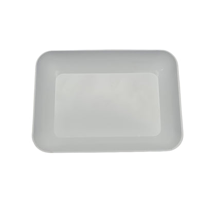 Hollow White Tray Jewelry Sorting Pearls Stones Beads and Findings 4" x 2-1/2"
