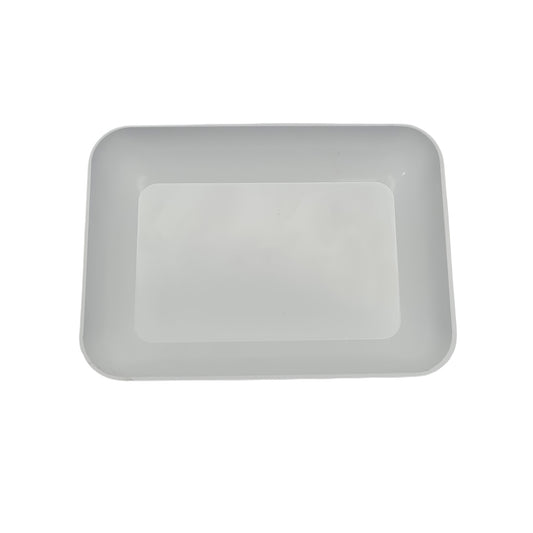 Hollow White Tray Jewelry Sorting Pearls Stones Beads and Findings 4" x 2-1/2"