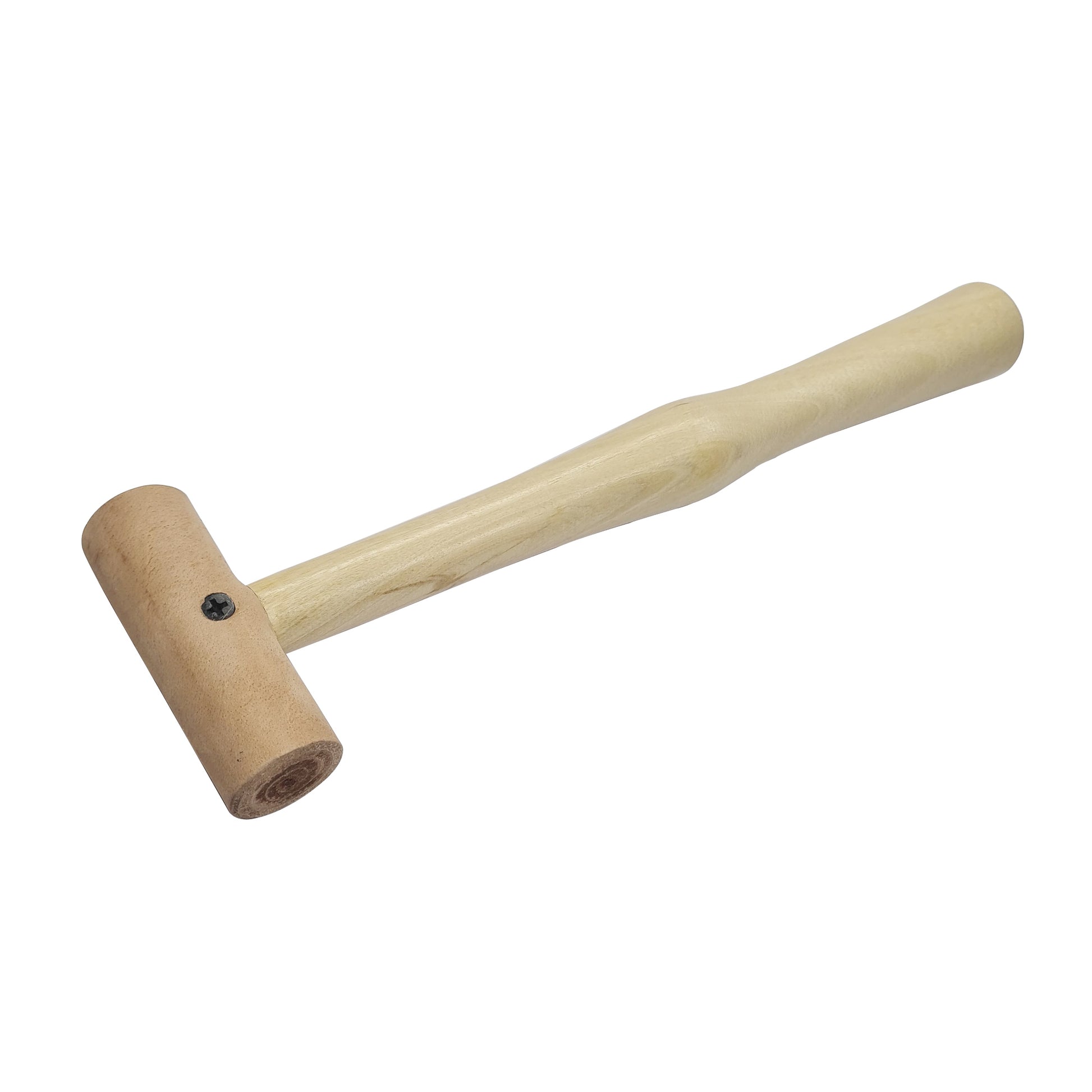 Raw Hide Leather Mallet Natural 1" (25MM) - Extra Soft Non-Coated Mallet Hammer