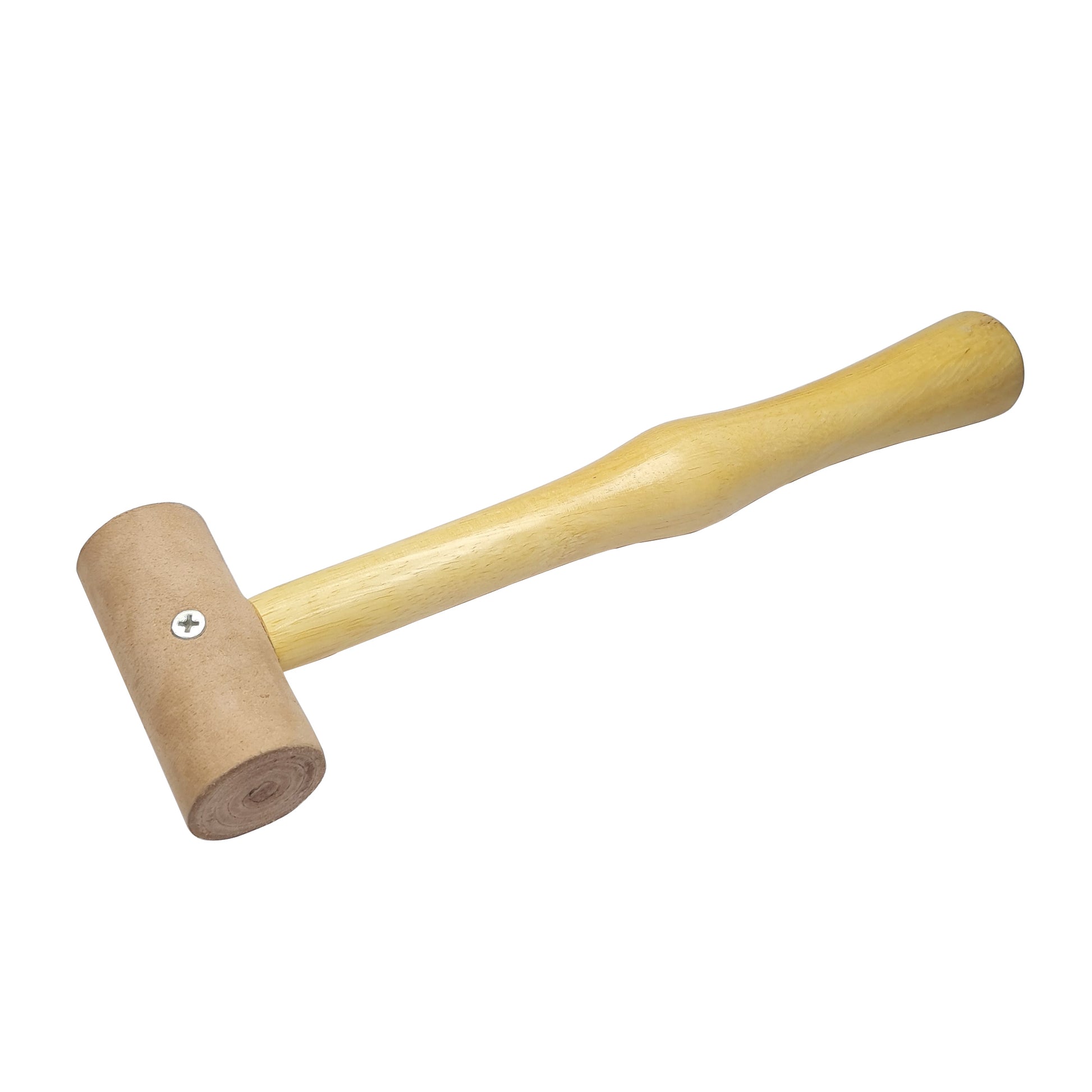 Raw Hide Leather Mallet Natural 1-1/4"(32MM) Extra Soft Non-Coated Mallet Hammer