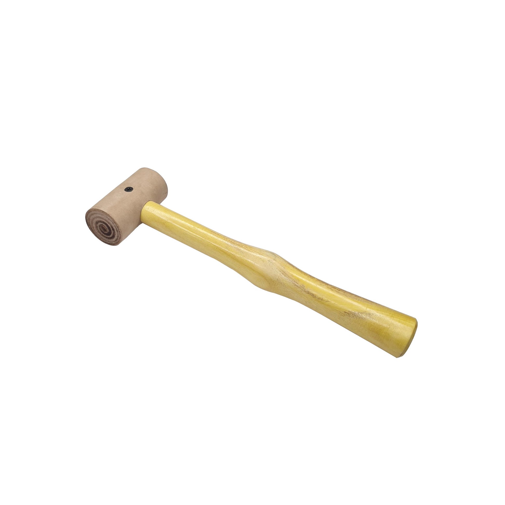 Raw Hide Leather Mallet Natural 1-3/4"(44mm)-Extra Soft Non-Coated Mallet Hammer