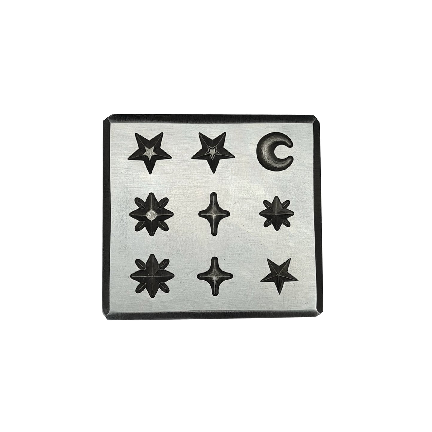 9 Impression Celestial Shapes Shot Plate - Silversmith Tools- Jewelry Making Die